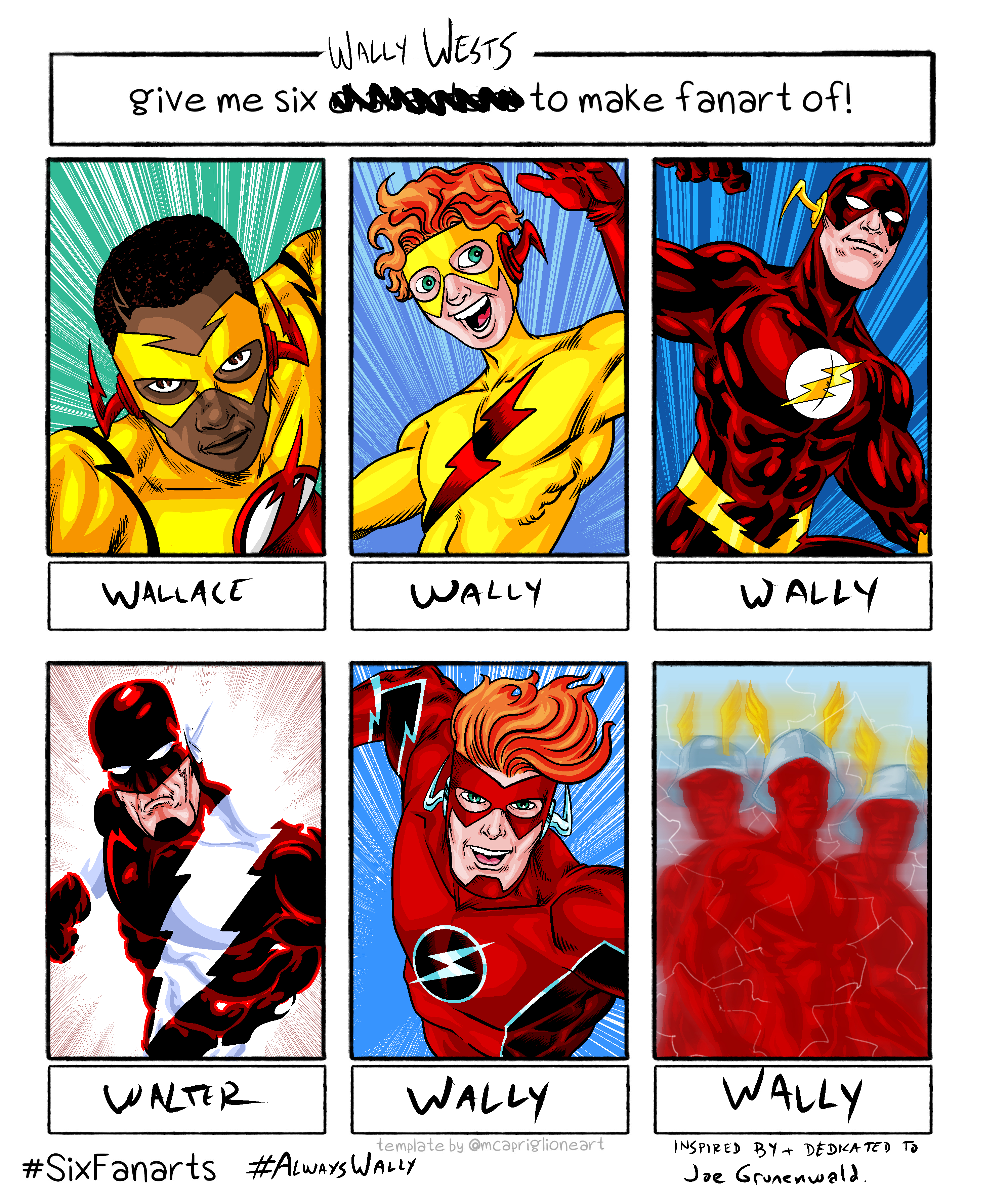 Six FanArts: Wally West Edition